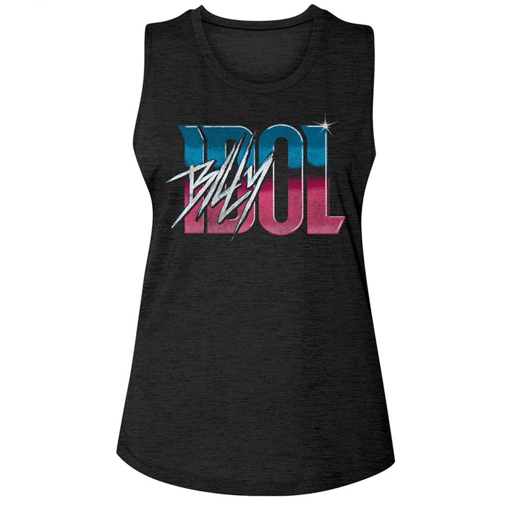 Billy Idol - Billy Idol Name Gradient Womens Slub T-Shirt Hoodie, Sweatshirt | CiraTrend.com