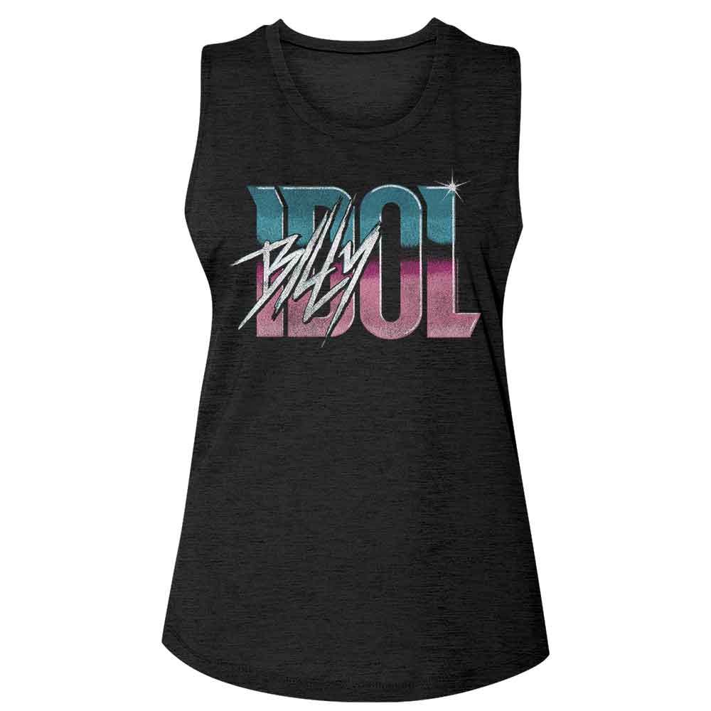 Billy Idol - Name Gradient Womens Slub T-Shirt Hoodie, Sweatshirt | CiraTrend.com