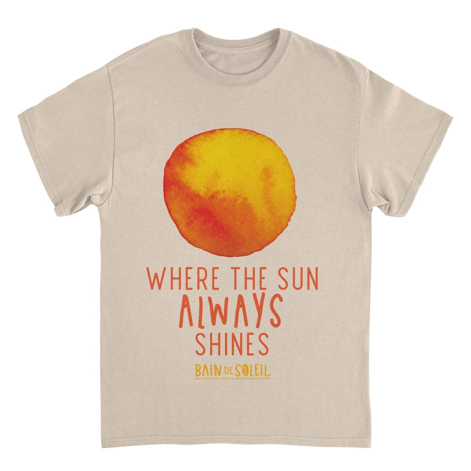 Bain De Soleil Orange Water Colour Sun Text Retro Sunscreen Mens T Shirt Sand Hoodie, Sweatshirt | CiraTrend.com (Image 1)