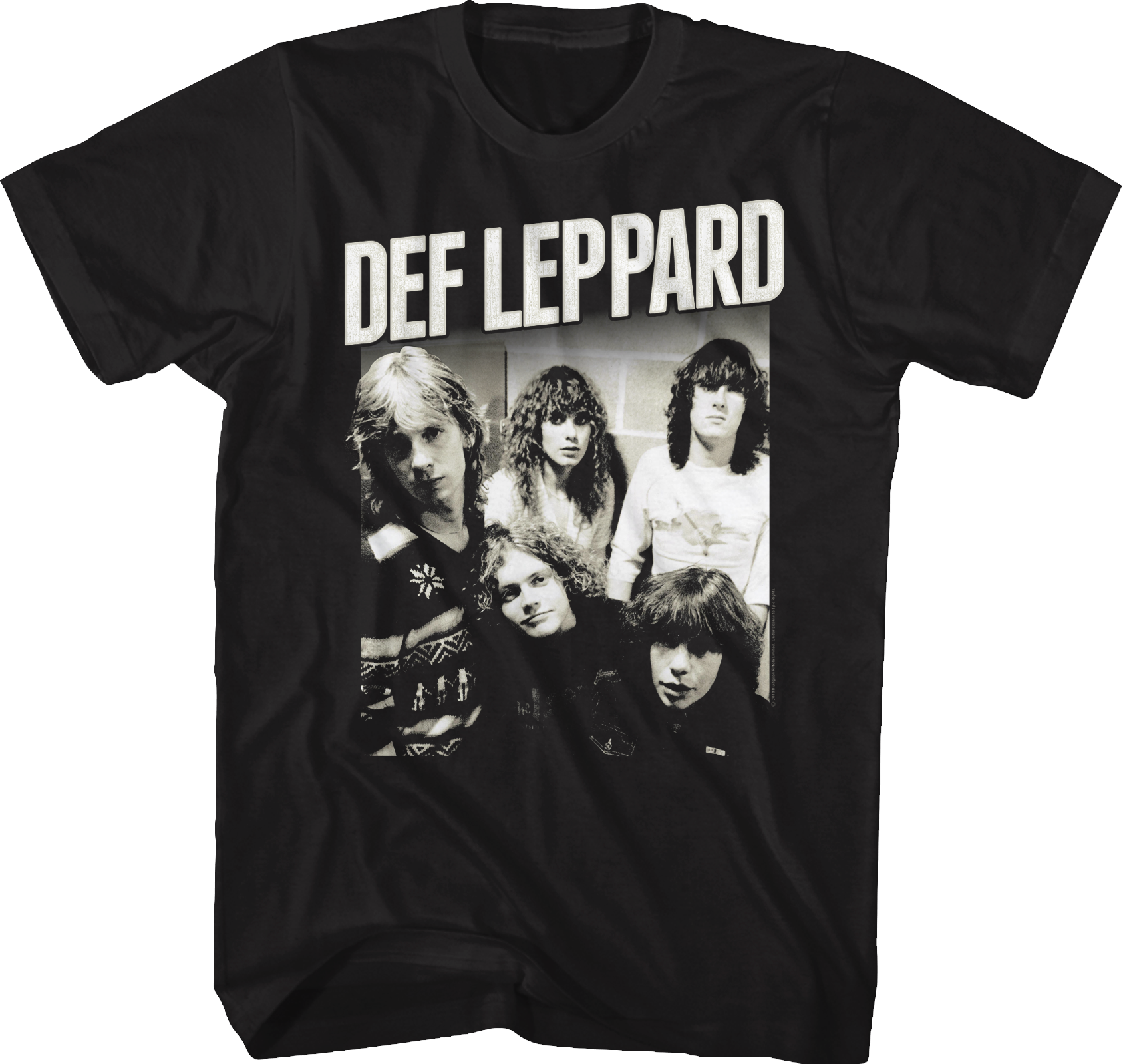 Black and White Band Photo Def Leppard T-Shirt Hoodie, Sweatshirt | CiraTrend.com (Image 1)