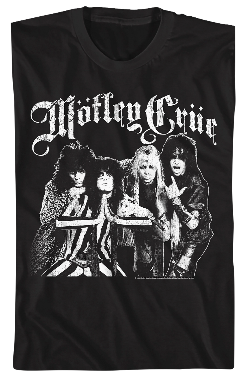Black And White Band Photo Motley Crue T-Shirt Hoodie, Sweatshirt | CiraTrend.com (Image 2)
