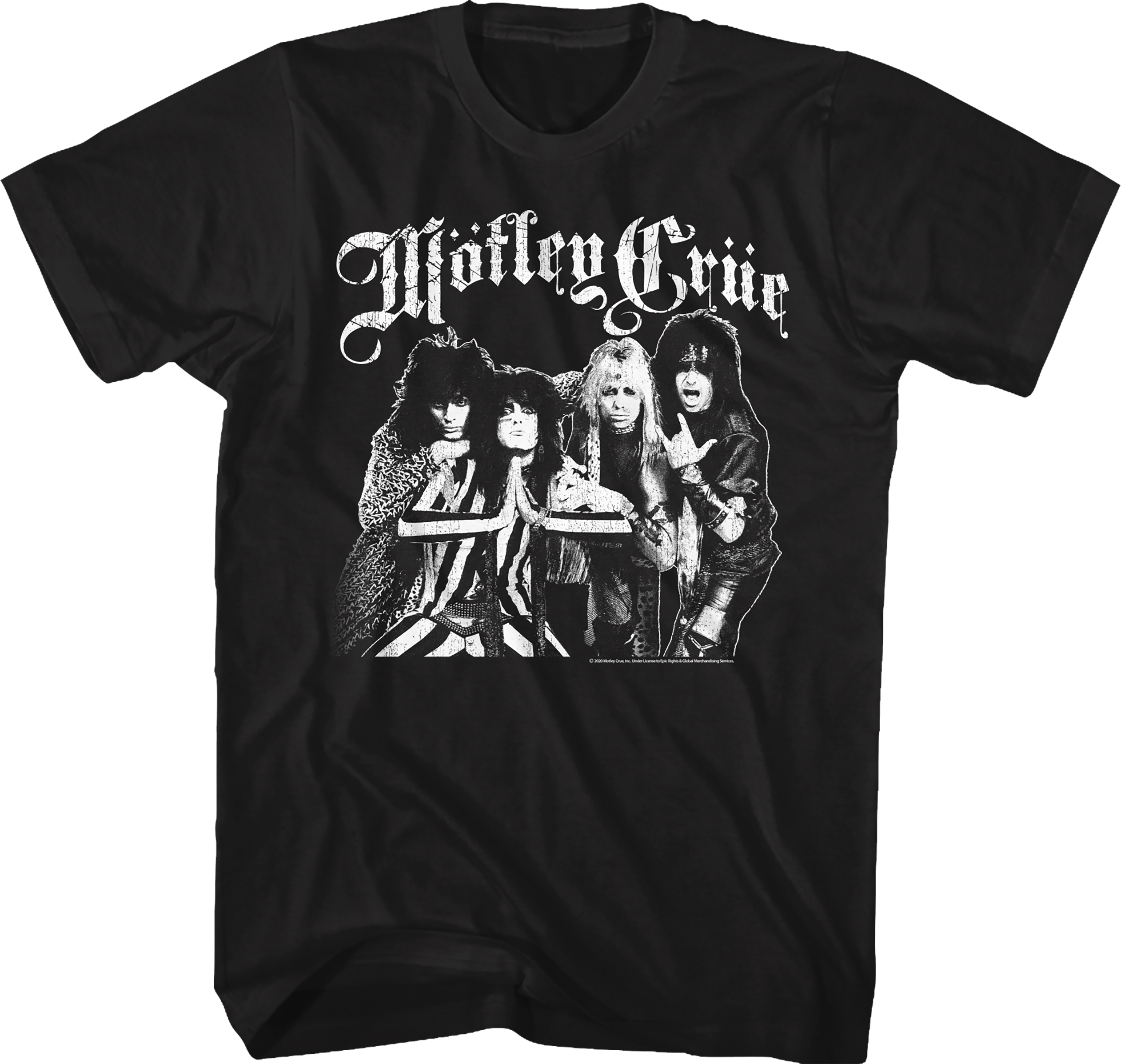 Black And White Band Photo Motley Crue T-Shirt Hoodie, Sweatshirt | CiraTrend.com (Image 1)