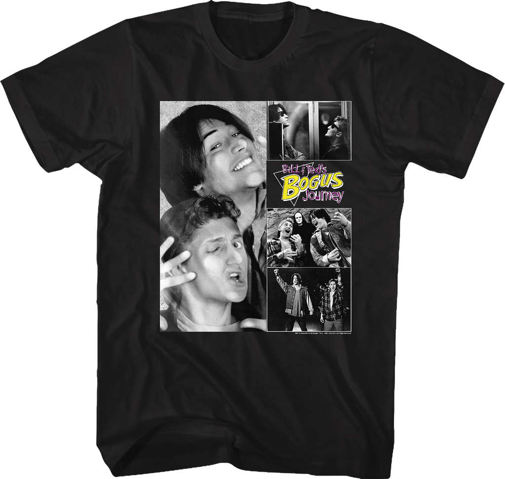 Black and White Collage Bill and Ted's Bogus Journey T-Shirt Hoodie, Sweatshirt | CiraTrend.com (Image 1)