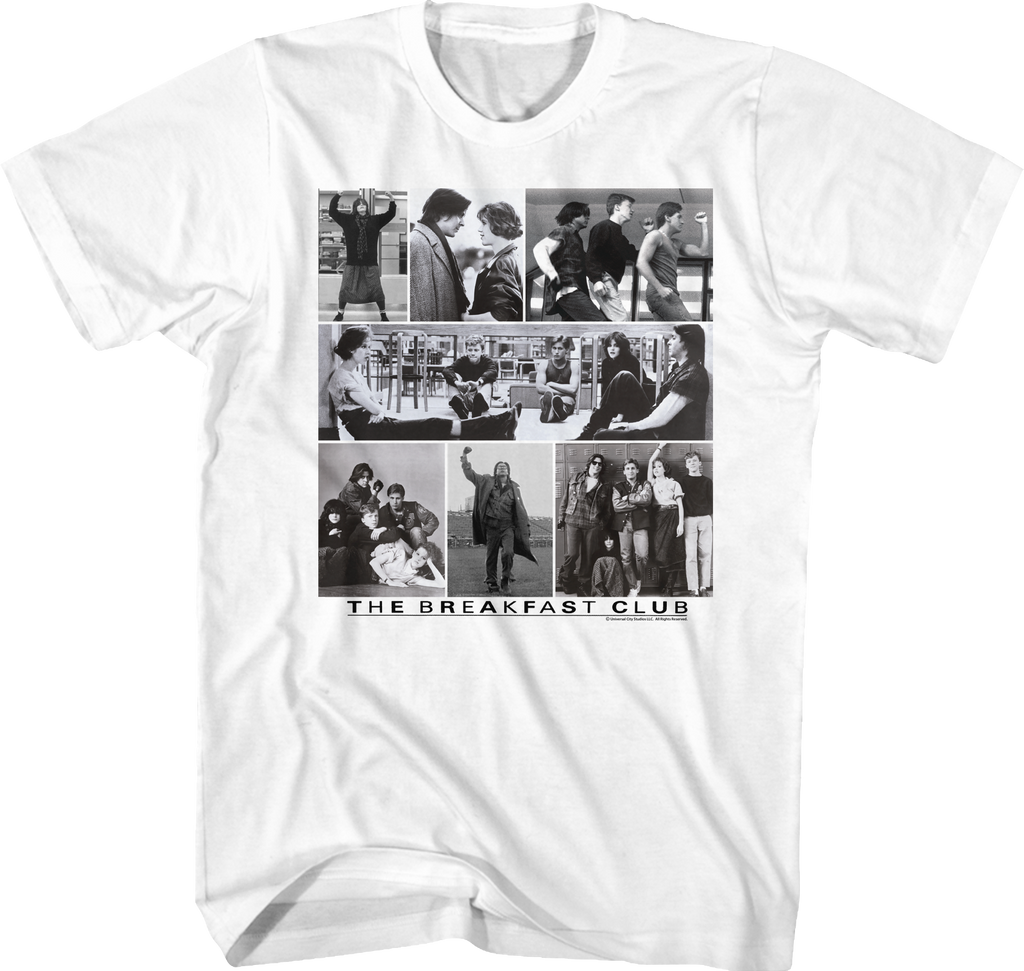 Black and White Collage Breakfast Club T-Shirt Hoodie, Sweatshirt | CiraTrend.com (Image 1)