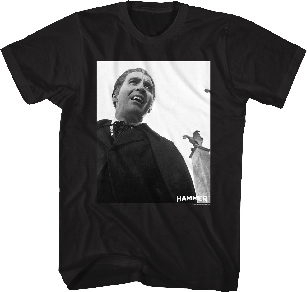 Black And White Dracula Photo Hammer Films T-Shirt Hoodie, Sweatshirt | CiraTrend.com (Image 1)