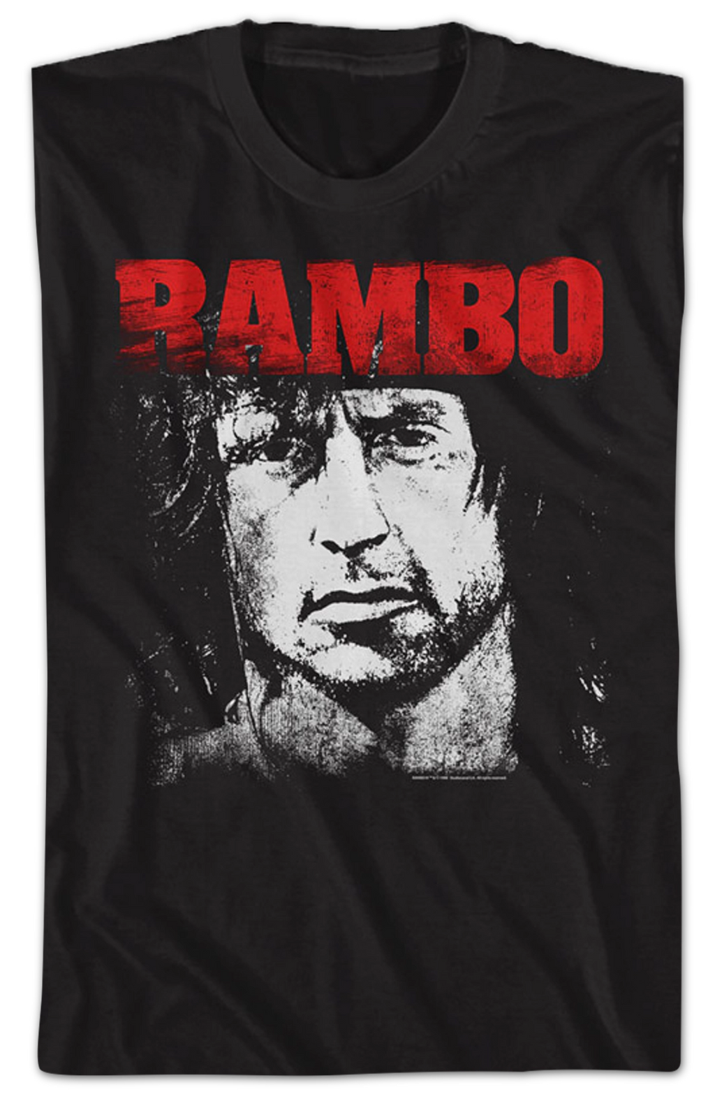 Black and White Face Rambo T-Shirt Hoodie, Sweatshirt | CiraTrend.com (Image 2)