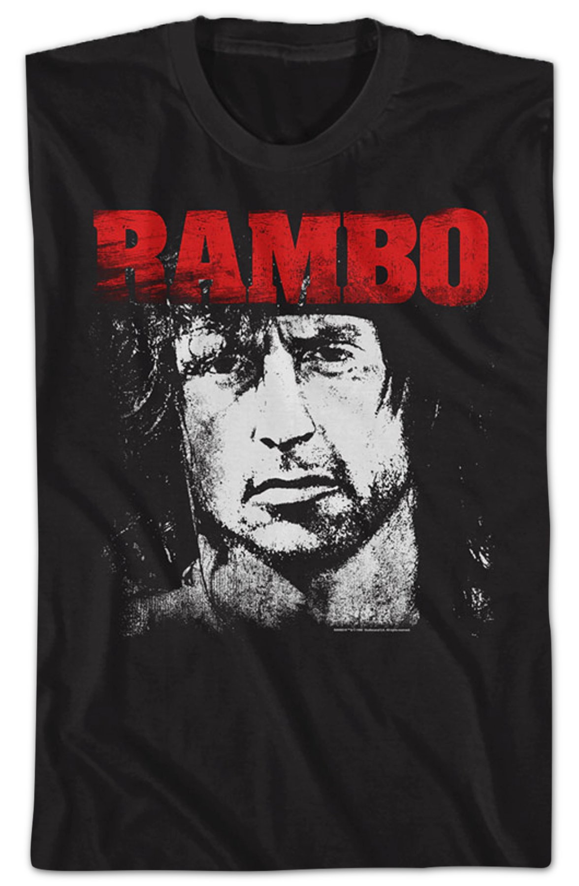 Black and White Face Rambo T-Shirt Hoodie, Sweatshirt | CiraTrend.com (Image 2)