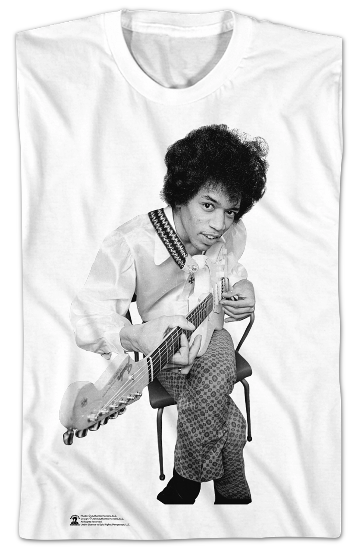 Black and White Jimi Hendrix T-Shirt Hoodie, Sweatshirt | CiraTrend.com (Image 2)
