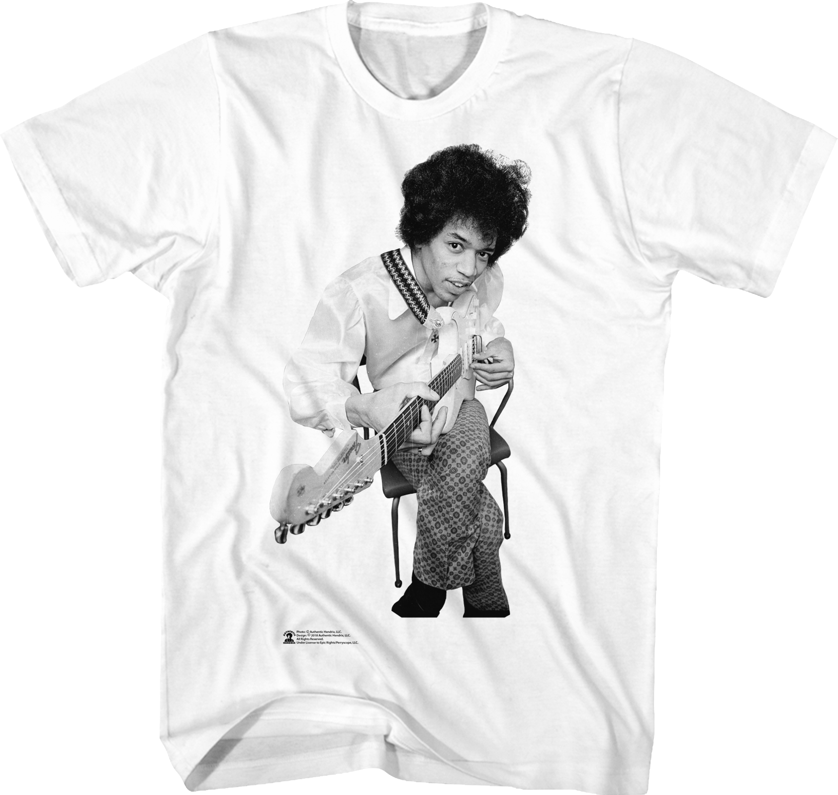 Black and White Jimi Hendrix T-Shirt Hoodie, Sweatshirt | CiraTrend.com (Image 1)