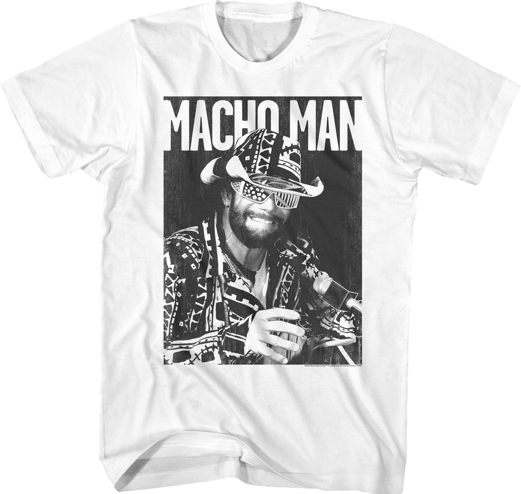 Black and White Macho Man Randy Savage T-Shirt Hoodie, Sweatshirt | CiraTrend.com (Image 1)