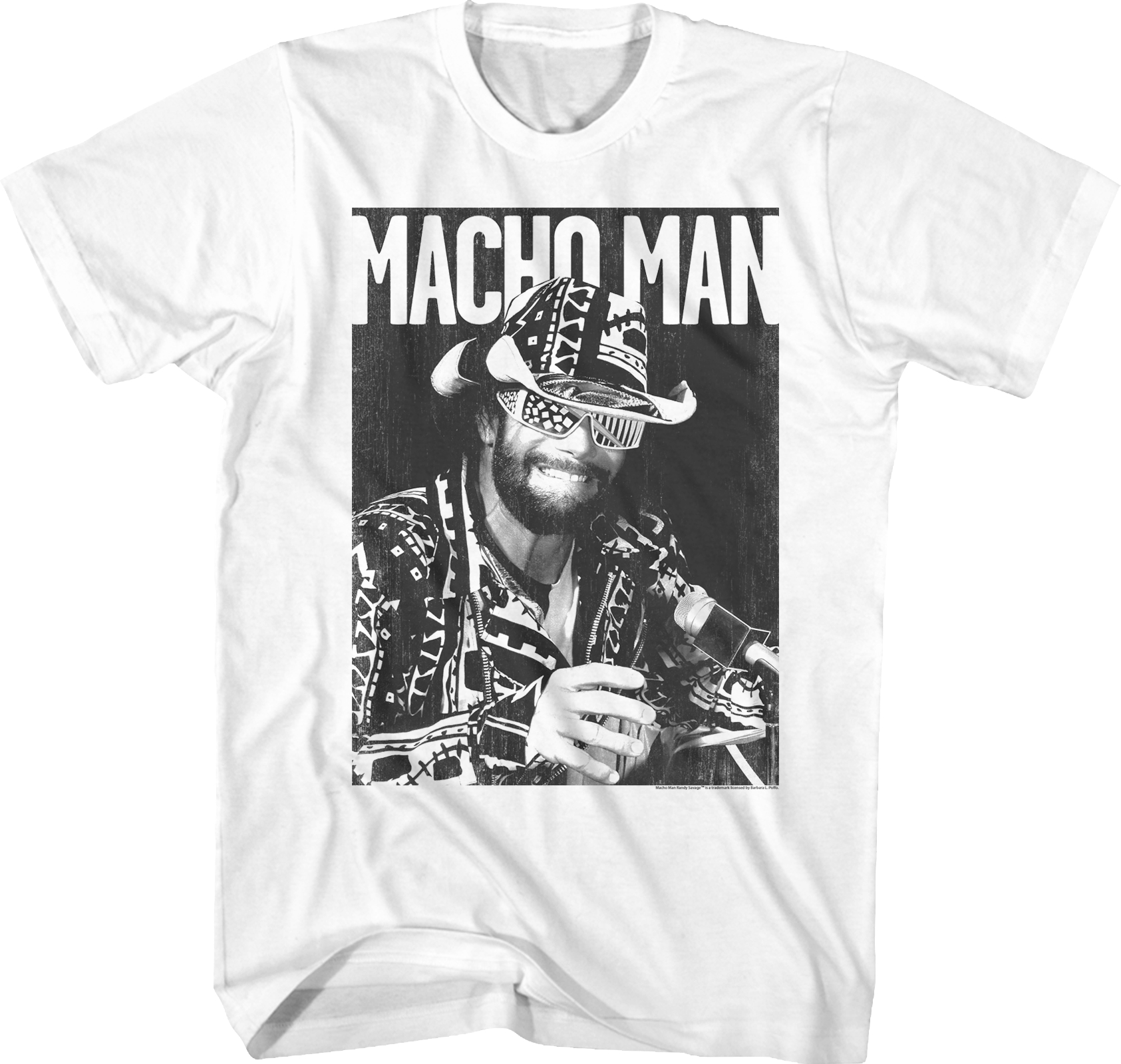 Black and White Macho Man Randy Savage T-Shirt Hoodie, Sweatshirt | CiraTrend.com (Image 1)