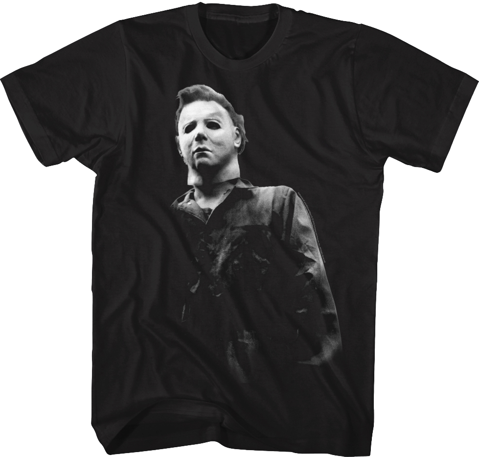 Black and White Michael Myers Halloween T-Shirt Hoodie, Sweatshirt | CiraTrend.com (Image 1)