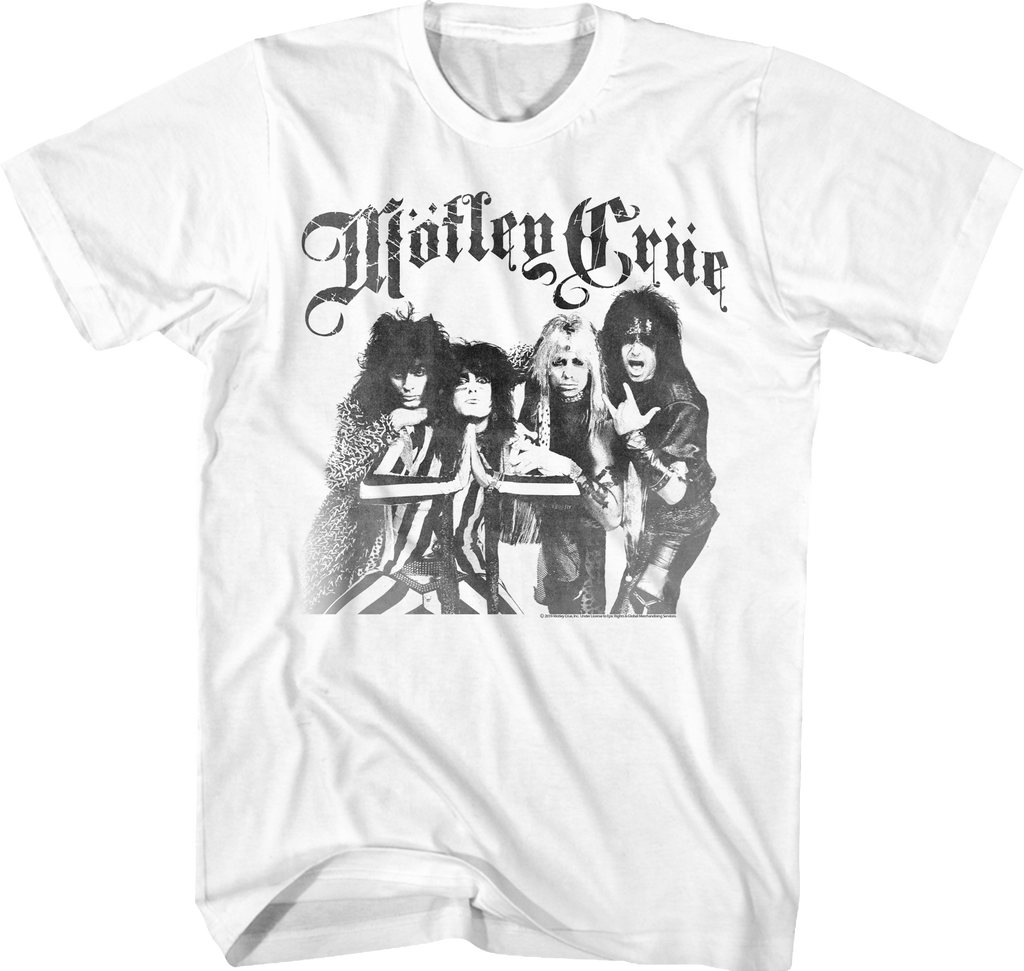 Black and White Motley Crue T-Shirt Hoodie, Sweatshirt | CiraTrend.com (Image 1)