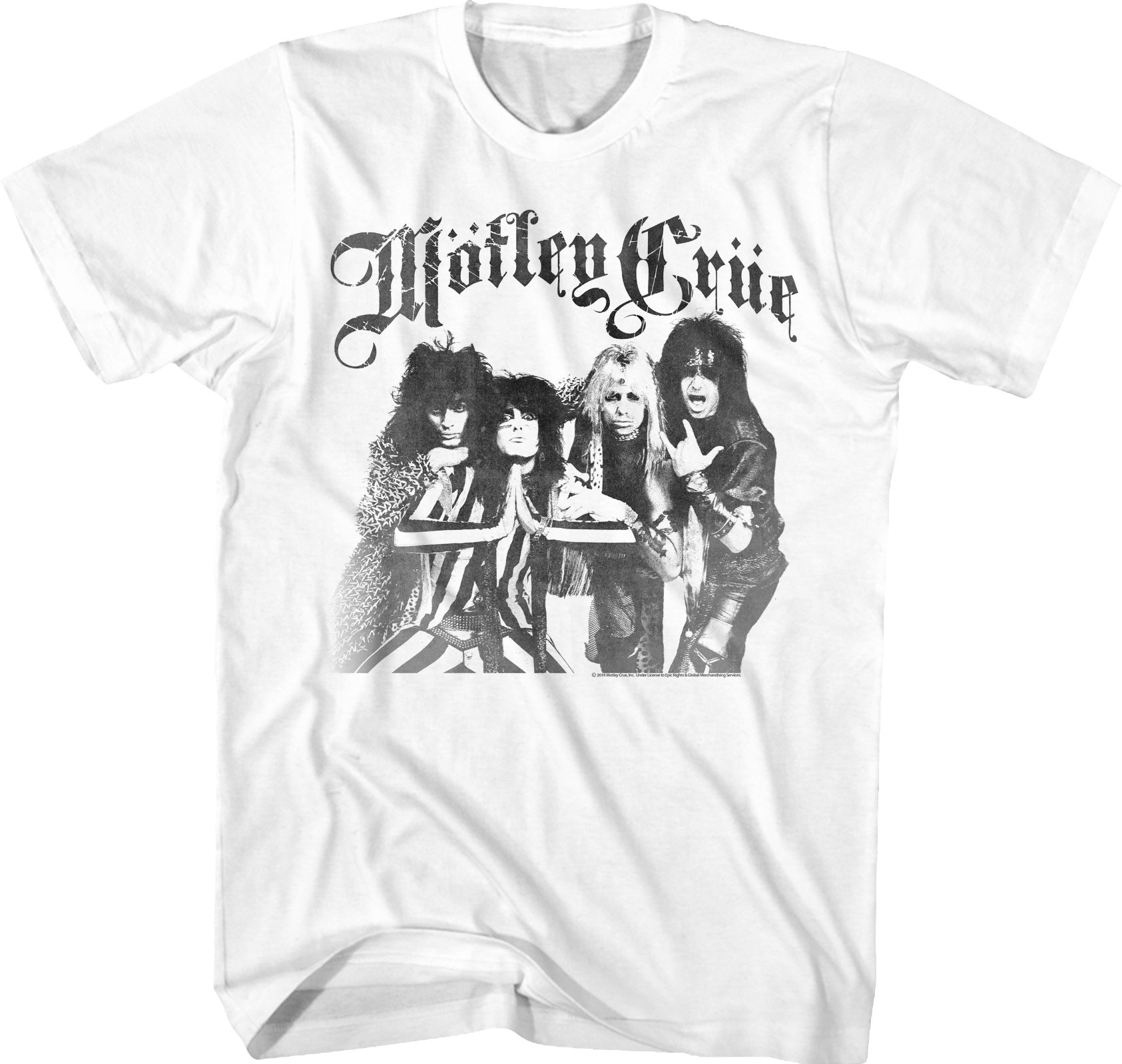 Black and White Motley Crue T-Shirt Hoodie, Sweatshirt | CiraTrend.com (Image 1)
