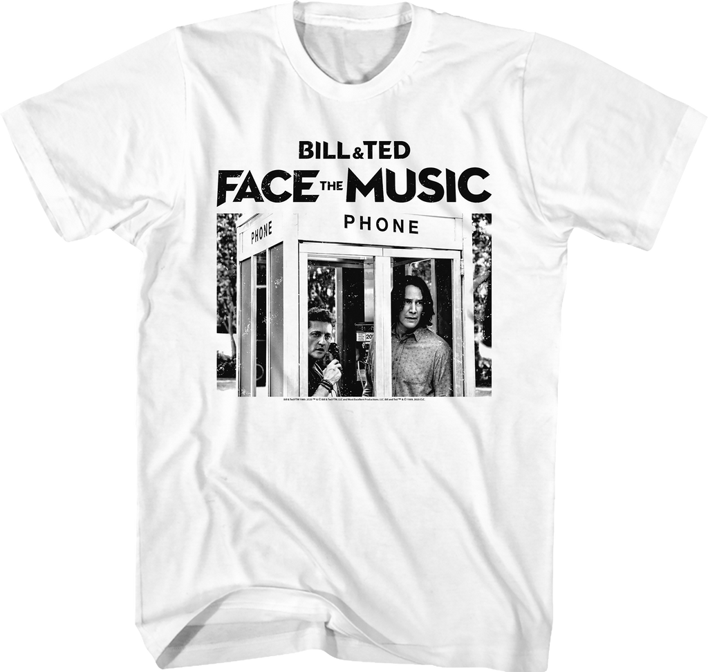 Black and White Phone Booth Bill and Ted Face the Music T-Shirt Hoodie, Sweatshirt | CiraTrend.com (Image 1)