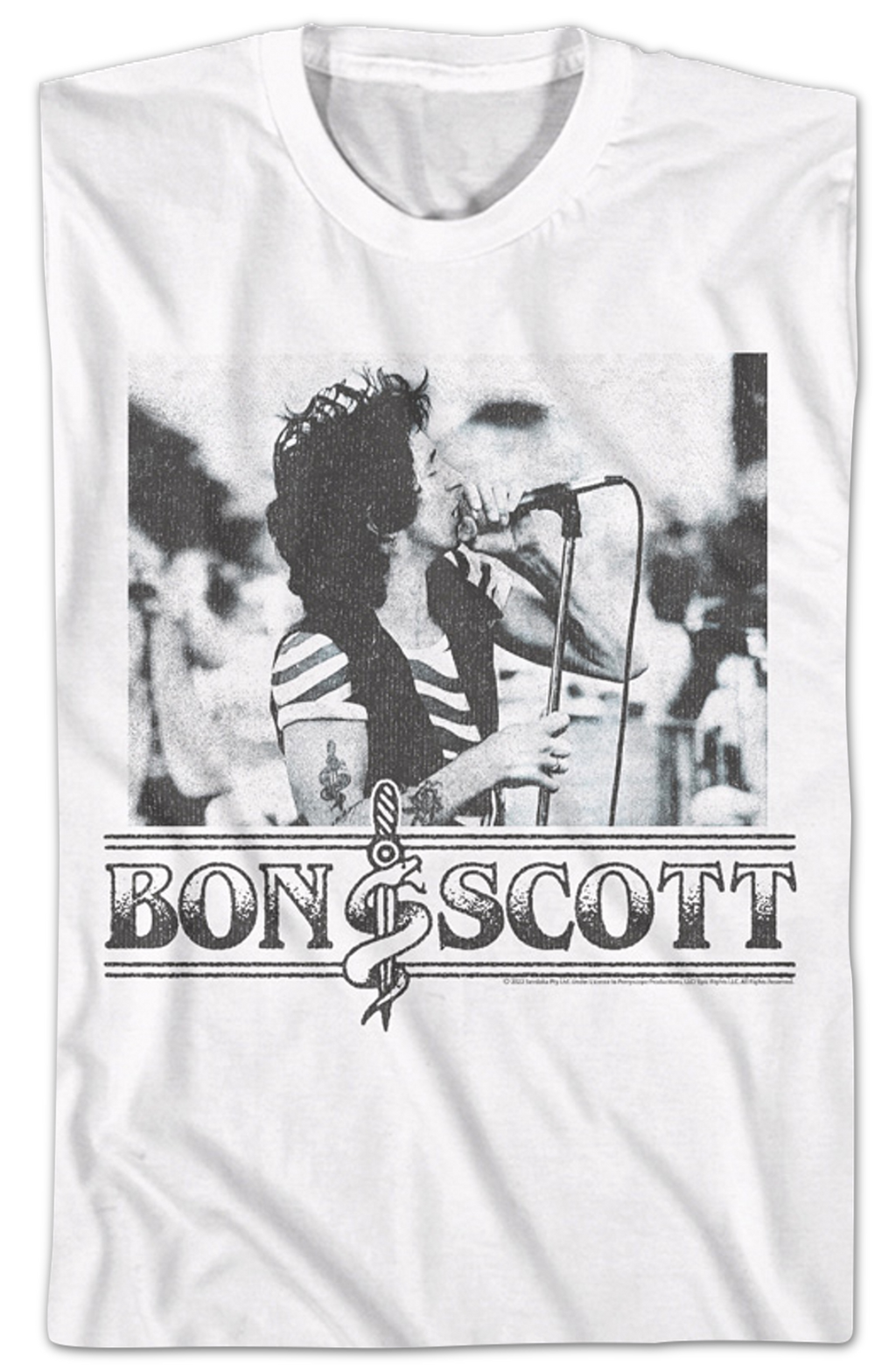 Black And White Photo Bon Scott T-Shirt Hoodie, Sweatshirt | CiraTrend.com (Image 2)