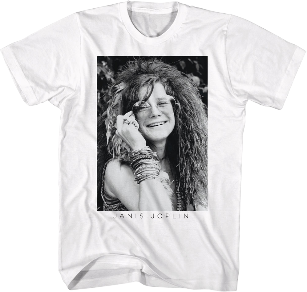 Black And White Photo Janis Joplin T-Shirt Hoodie, Sweatshirt | CiraTrend.com (Image 1)