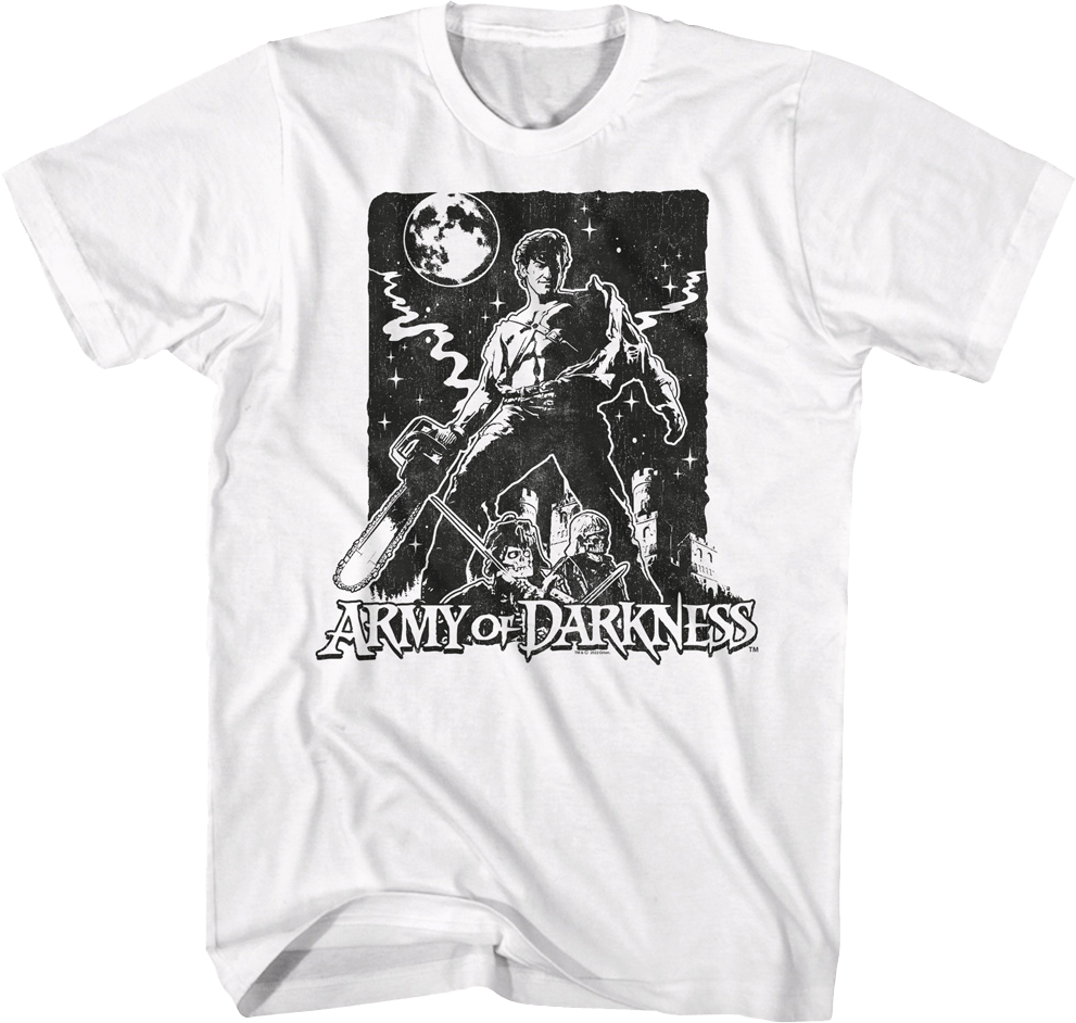 Black And White Poster Army of Darkness T-Shirt Hoodie, Sweatshirt | CiraTrend.com (Image 1)