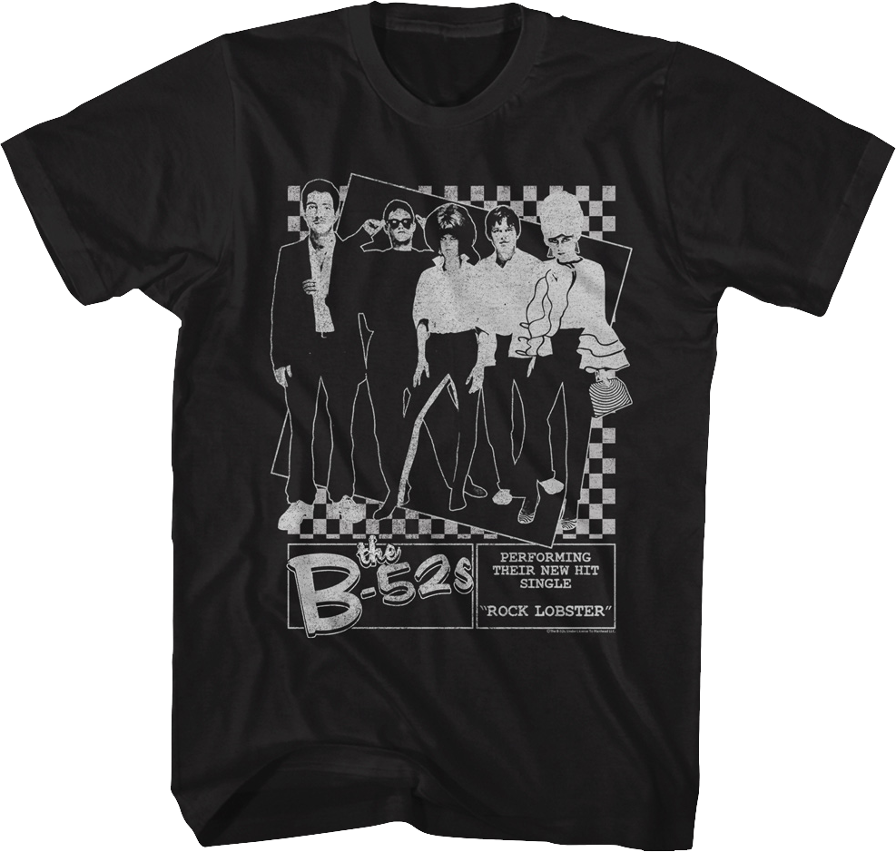 Black And White Rock Lobster B-52's T-Shirt Hoodie, Sweatshirt | CiraTrend.com (Image 1)