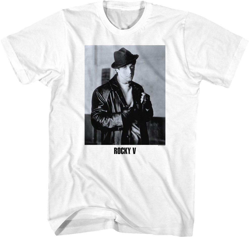 Black And White Rocky Balboa Photo Rocky V T-Shirt Hoodie, Sweatshirt | CiraTrend.com (Image 1)