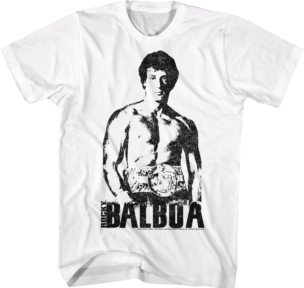 Black and White Rocky Balboa T-Shirt Hoodie, Sweatshirt | CiraTrend.com (Image 1)