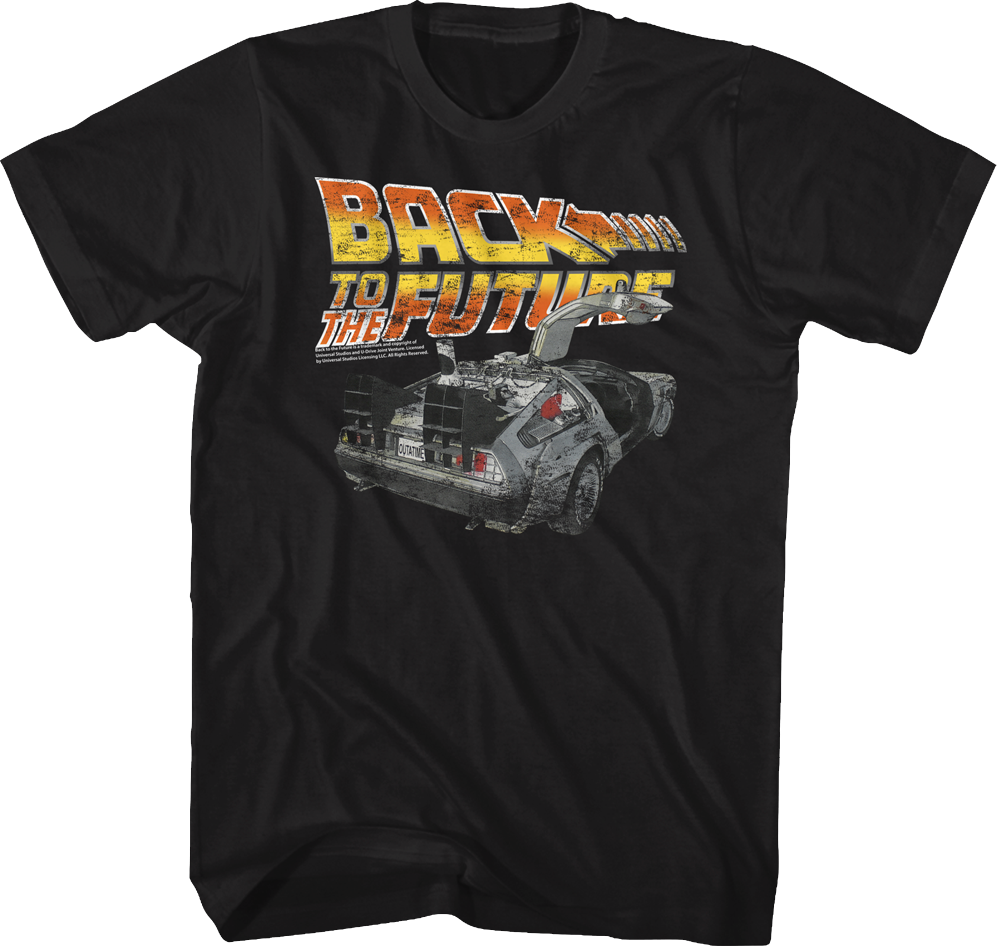 Black Distressed Back to the Future Shirt Hoodie, Sweatshirt | CiraTrend.com (Image 1)