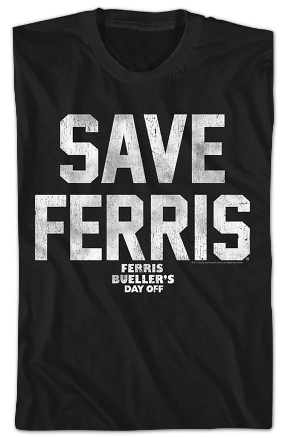 Black Distressed Save Ferris Bueller T-Shirt Hoodie, Sweatshirt | CiraTrend.com (Image 2)