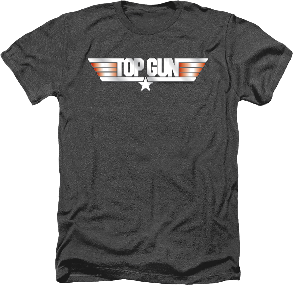 Black Heather Movie Logo Top Gun T-Shirt Hoodie, Sweatshirt | CiraTrend.com (Image 1)
