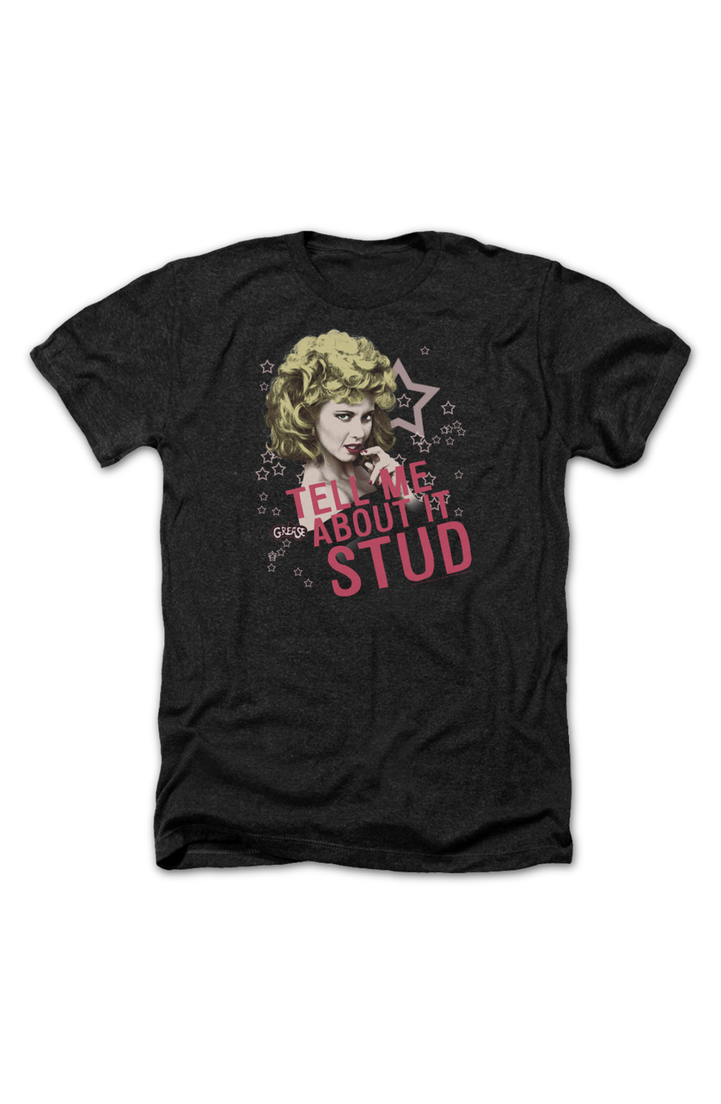 Black Heather Tell Me About It Stud Grease T-Shirt Hoodie, Sweatshirt | CiraTrend.com (Image 2)