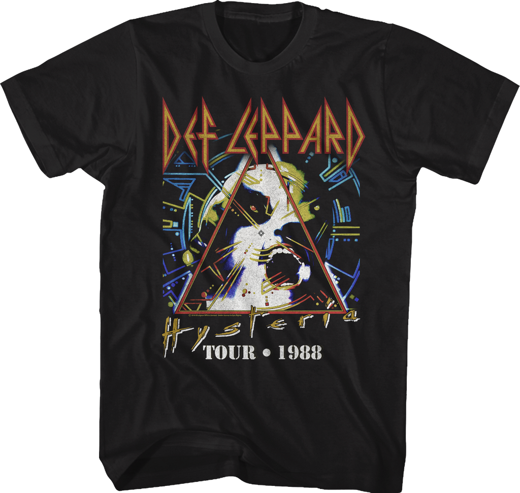 Black Hysteria Tour Def Leppard T-Shirt Hoodie, Sweatshirt | CiraTrend.com (Image 1)