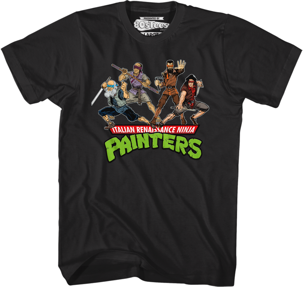 Black Italian Renaissance Ninja Painters T-Shirt Hoodie, Sweatshirt | CiraTrend.com (Image 1)