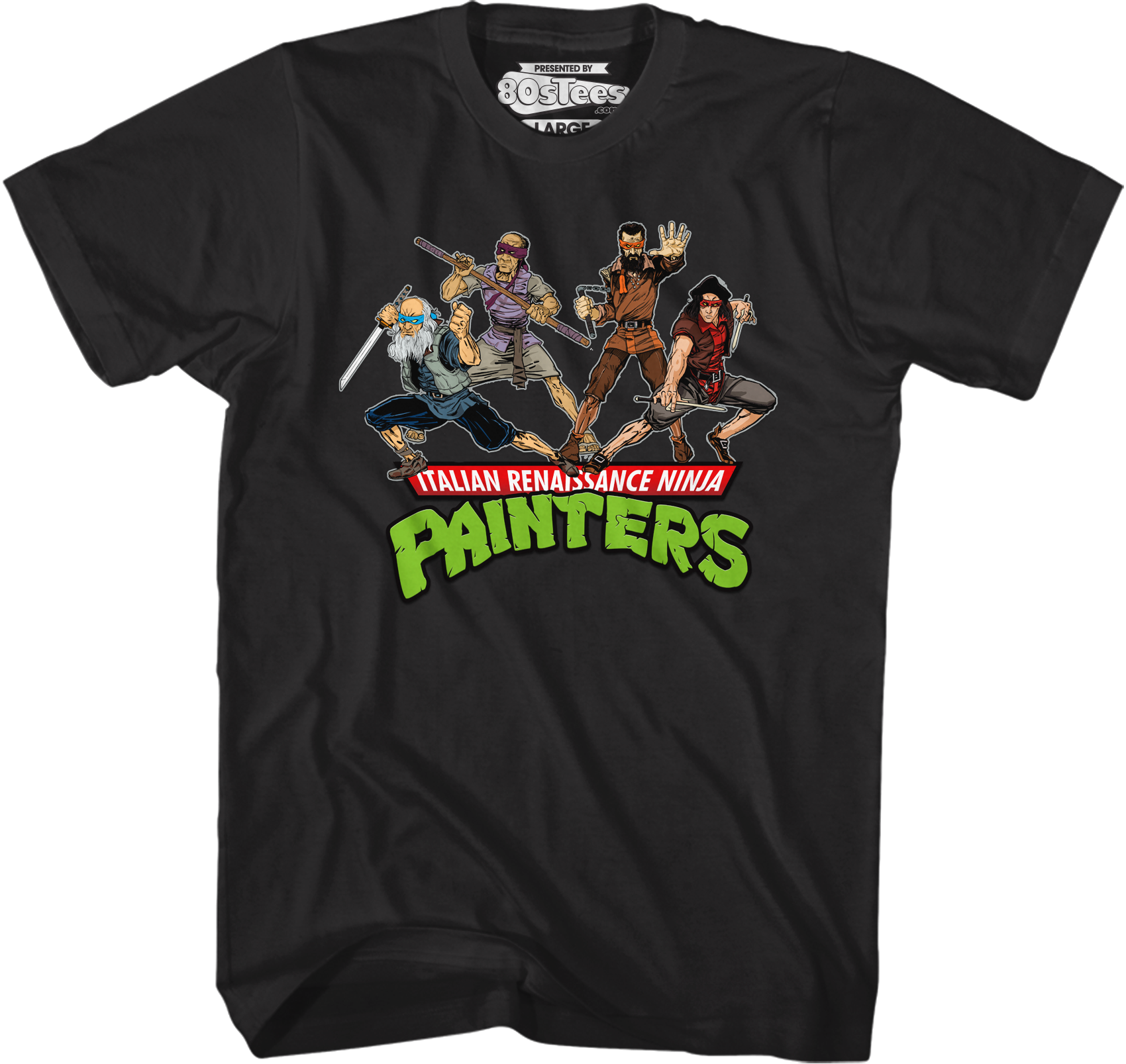 Black Italian Renaissance Ninja Painters T-Shirt Hoodie, Sweatshirt | CiraTrend.com (Image 1)