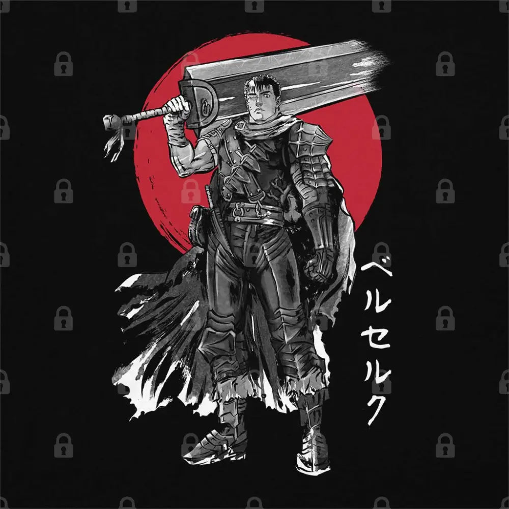 Black Swordsman Sumi-e T-Shirt Hoodie, Sweatshirt | CiraTrend.com (Image 1)