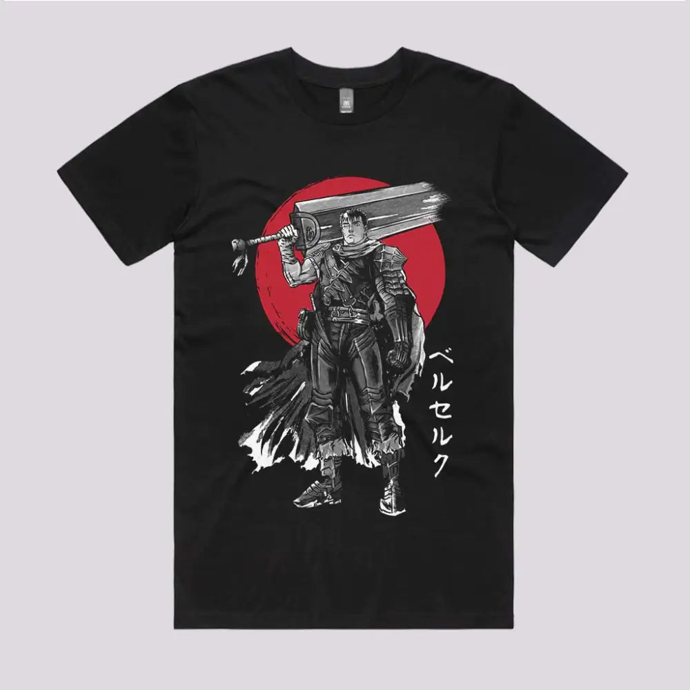 Black Swordsman Sumi-e T-Shirt Hoodie, Sweatshirt | CiraTrend.com (Image 2)