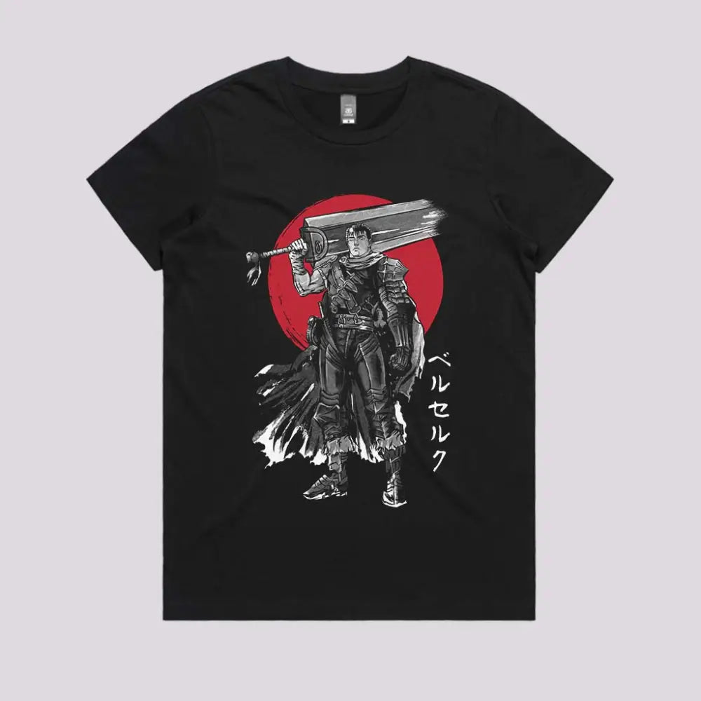 Black Swordsman Sumi-e T-Shirt Hoodie, Sweatshirt | CiraTrend.com (Image 3)