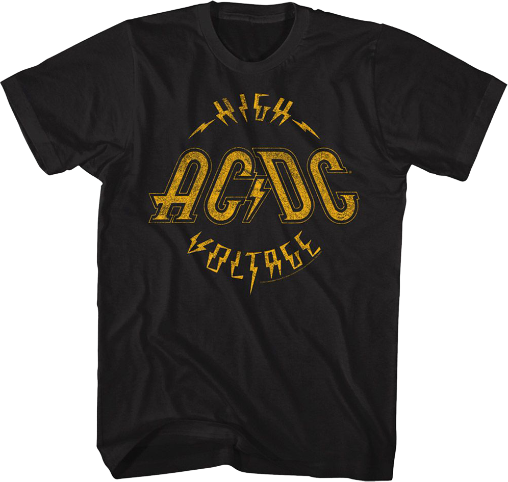 Black Vintage High Voltage ACDC Shirt Hoodie, Sweatshirt | CiraTrend.com (Image 1)