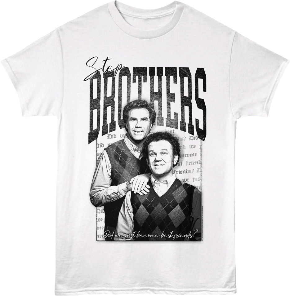 Black & White Best Friends Photo Step Brothers T-Shirt Hoodie, Sweatshirt | CiraTrend.com (Image 1)