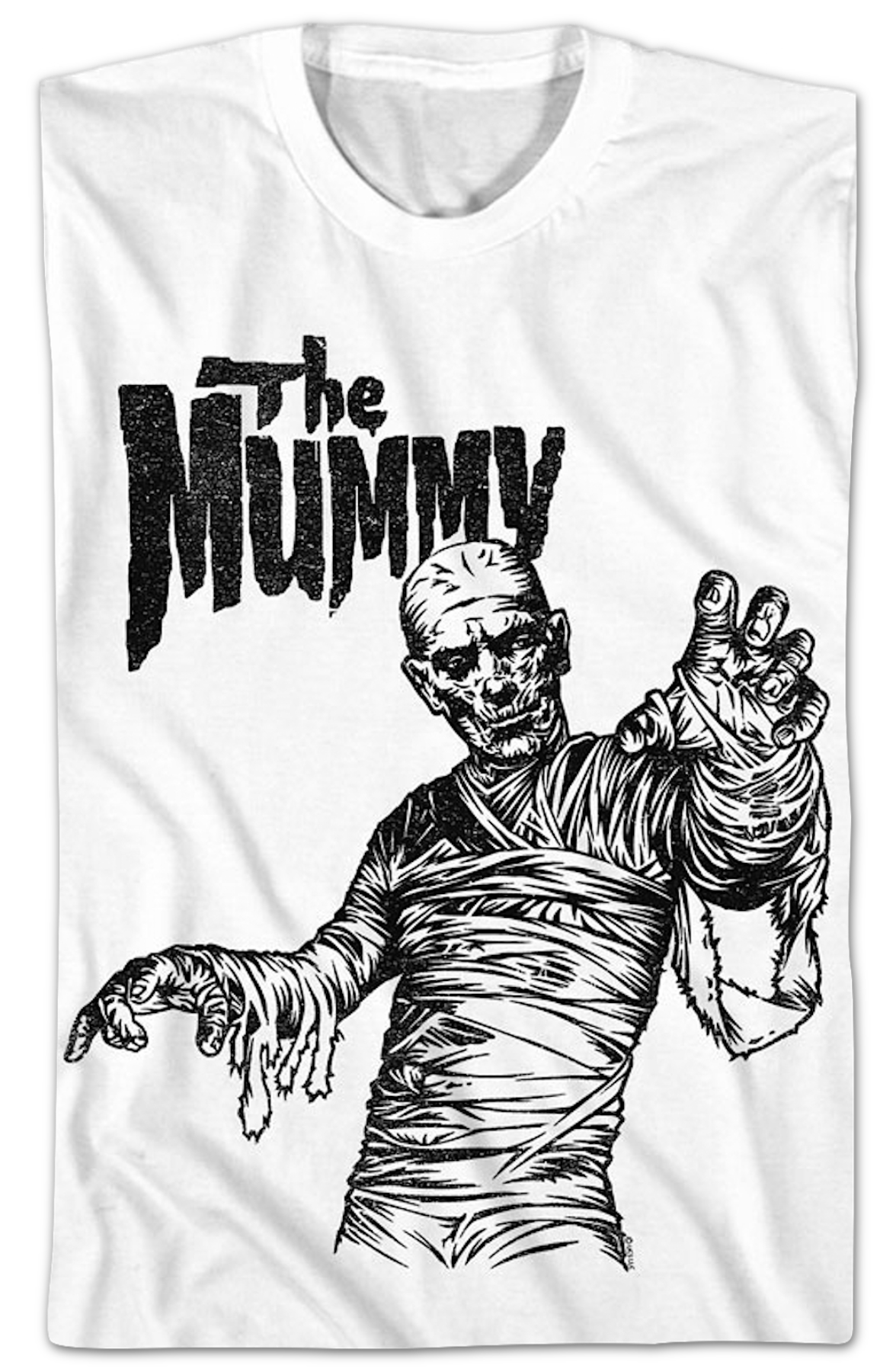 Black & White Monster The Mummy T-Shirt Hoodie, Sweatshirt | CiraTrend.com (Image 2)