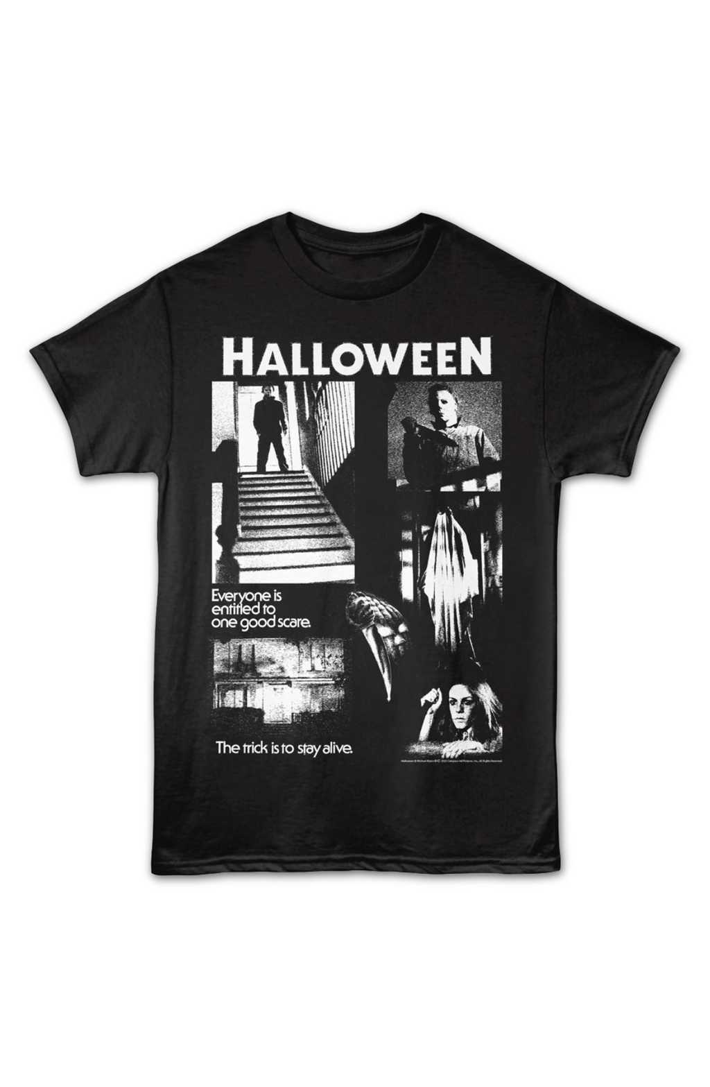 Black & White One Good Scare Collage Halloween T-Shirt Hoodie, Sweatshirt | CiraTrend.com (Image 2)