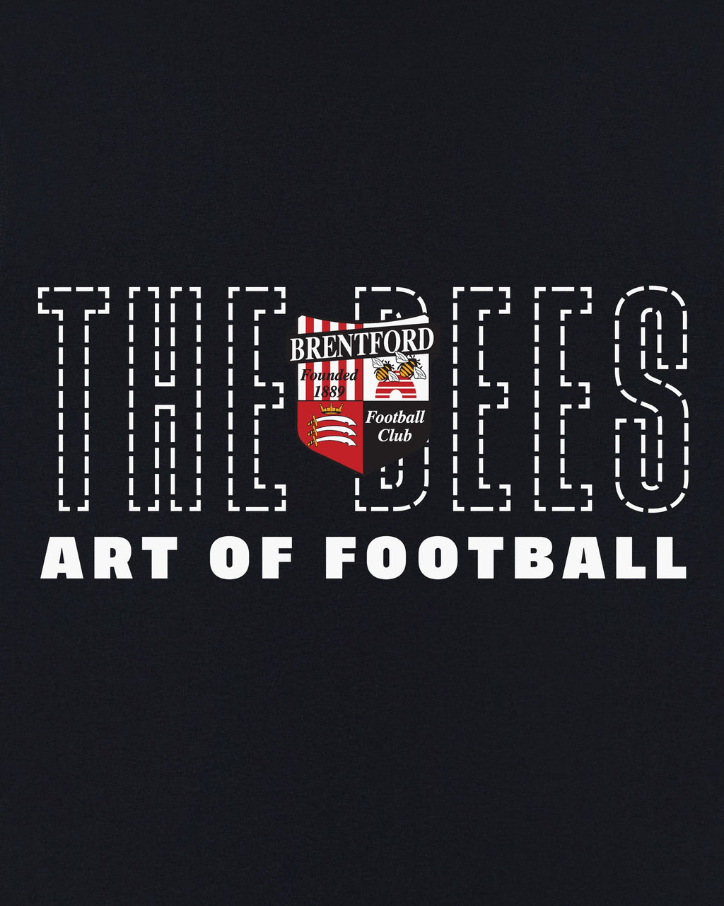 Brentford 90s Black Tee Hoodie, Sweatshirt | CiraTrend.com (Image 2)