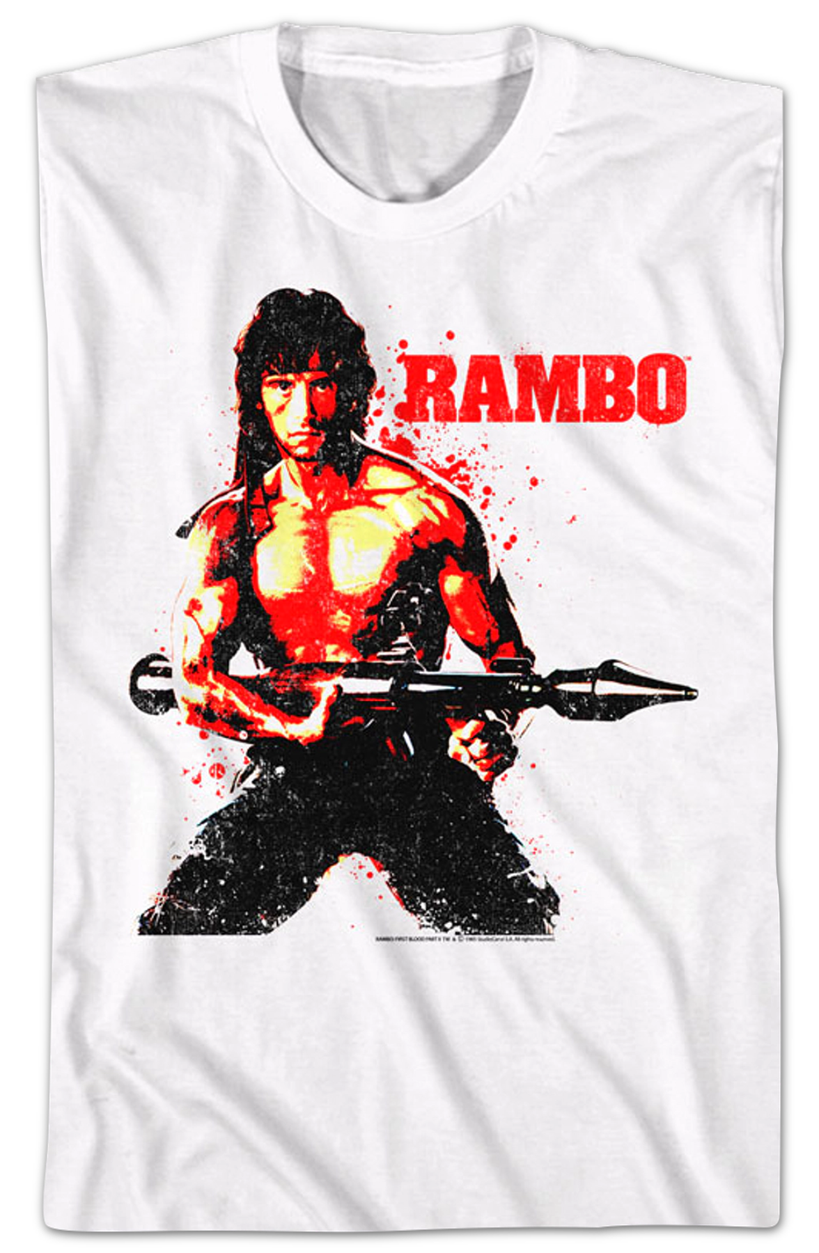Blood Splattered Rambo T-Shirt Hoodie, Sweatshirt | CiraTrend.com (Image 2)
