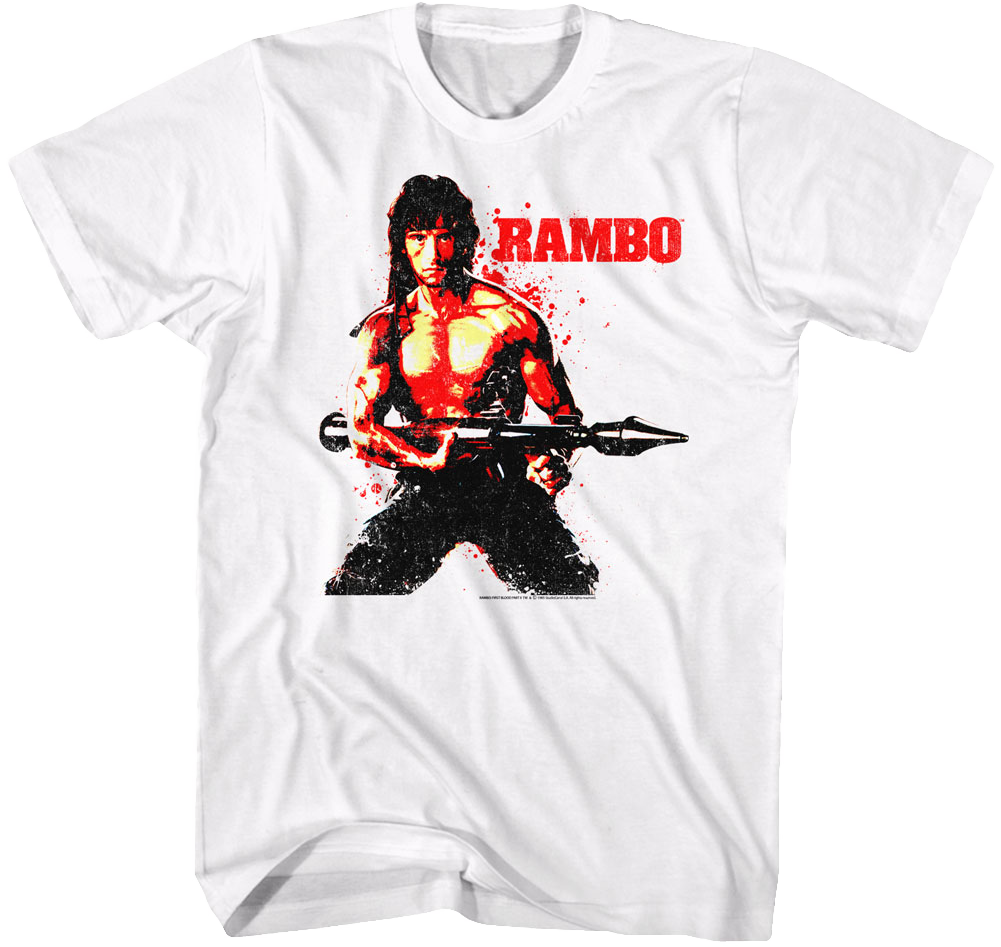 Blood Splattered Rambo T-Shirt Hoodie, Sweatshirt | CiraTrend.com (Image 1)