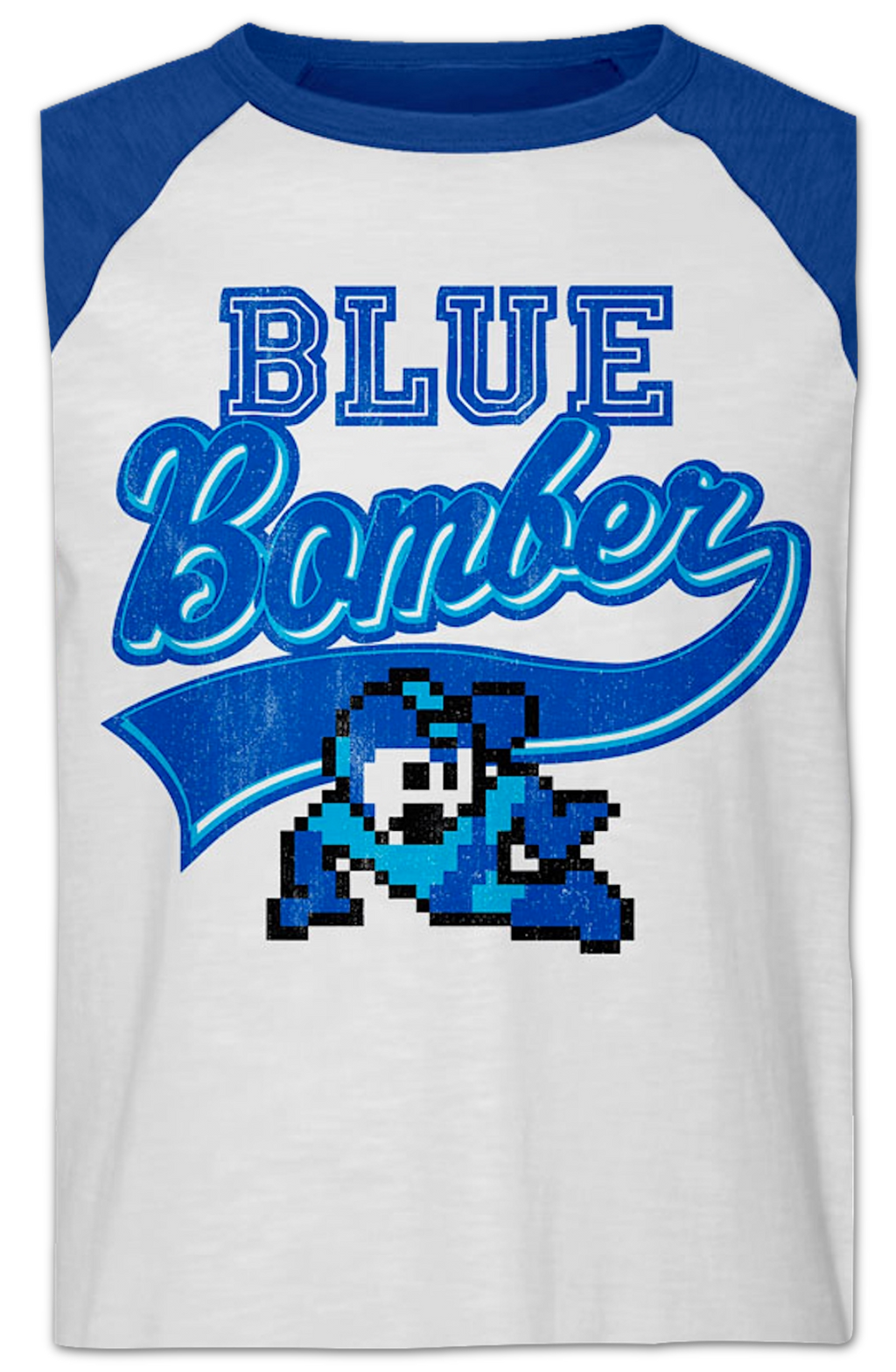 Blue Bomber Sports Logo Mega Man Raglan Baseball Shirt Hoodie, Sweatshirt | CiraTrend.com (Image 2)