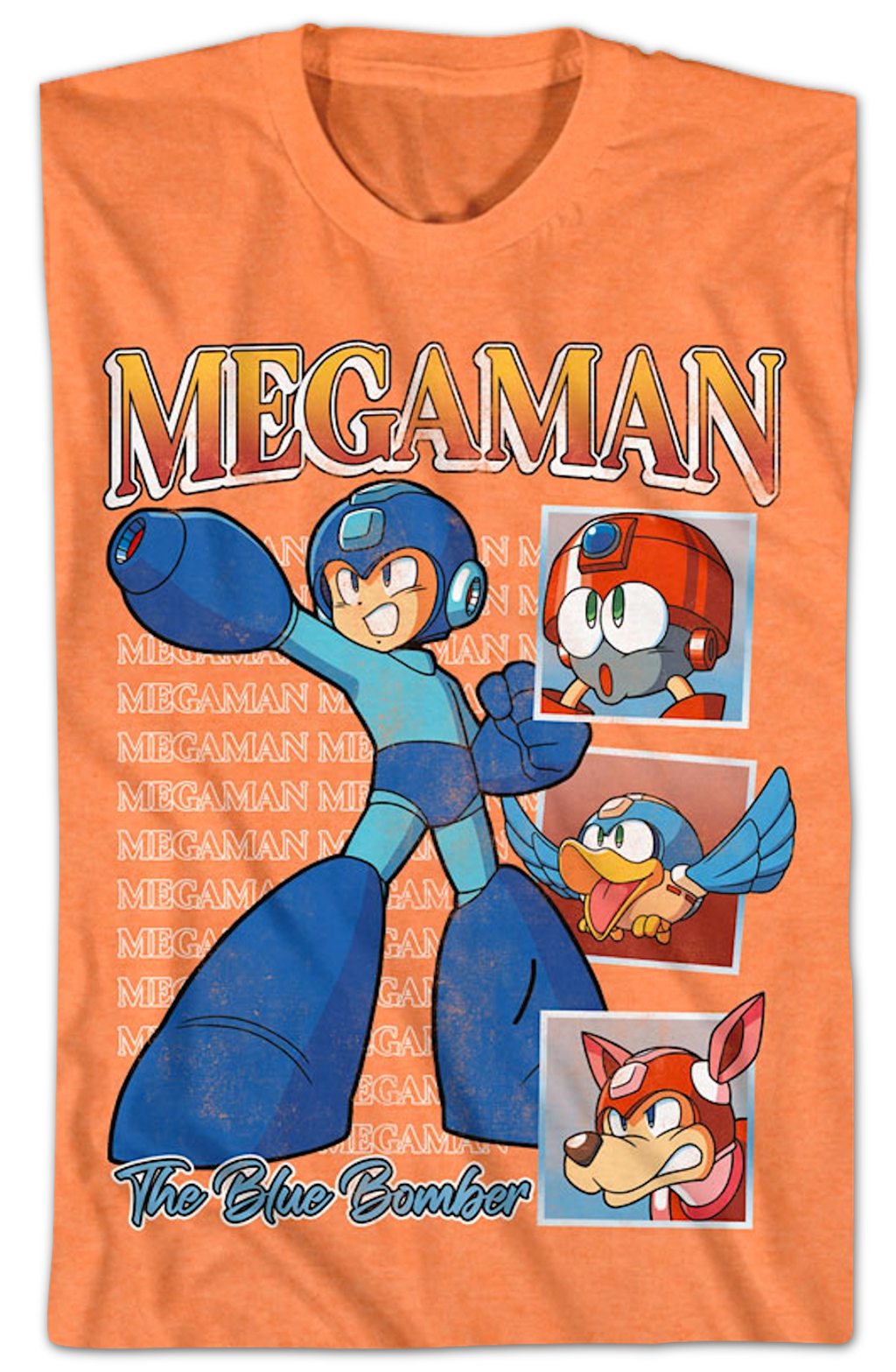 Blue Bomber Squares Mega Man T-Shirt Hoodie, Sweatshirt | CiraTrend.com (Image 2)