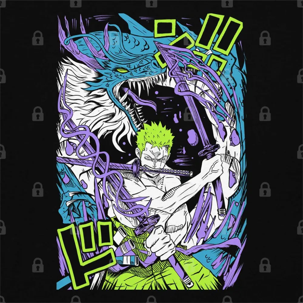 Blue Dragon Swordsman T-Shirt Hoodie, Sweatshirt | CiraTrend.com (Image 1)