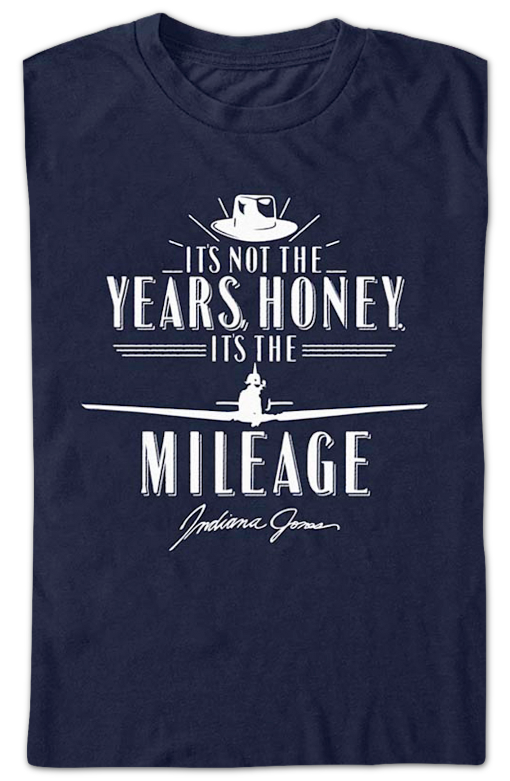 Blue It's Not The Years It's The Mileage Indiana Jones T-Shirt Hoodie, Sweatshirt | CiraTrend.com (Image 2)