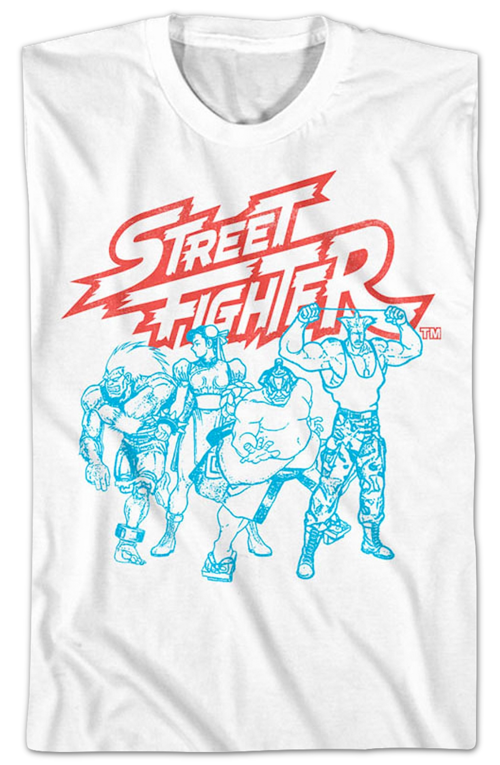 Blue Sketches Street Fighter T-Shirt Hoodie, Sweatshirt | CiraTrend.com (Image 2)