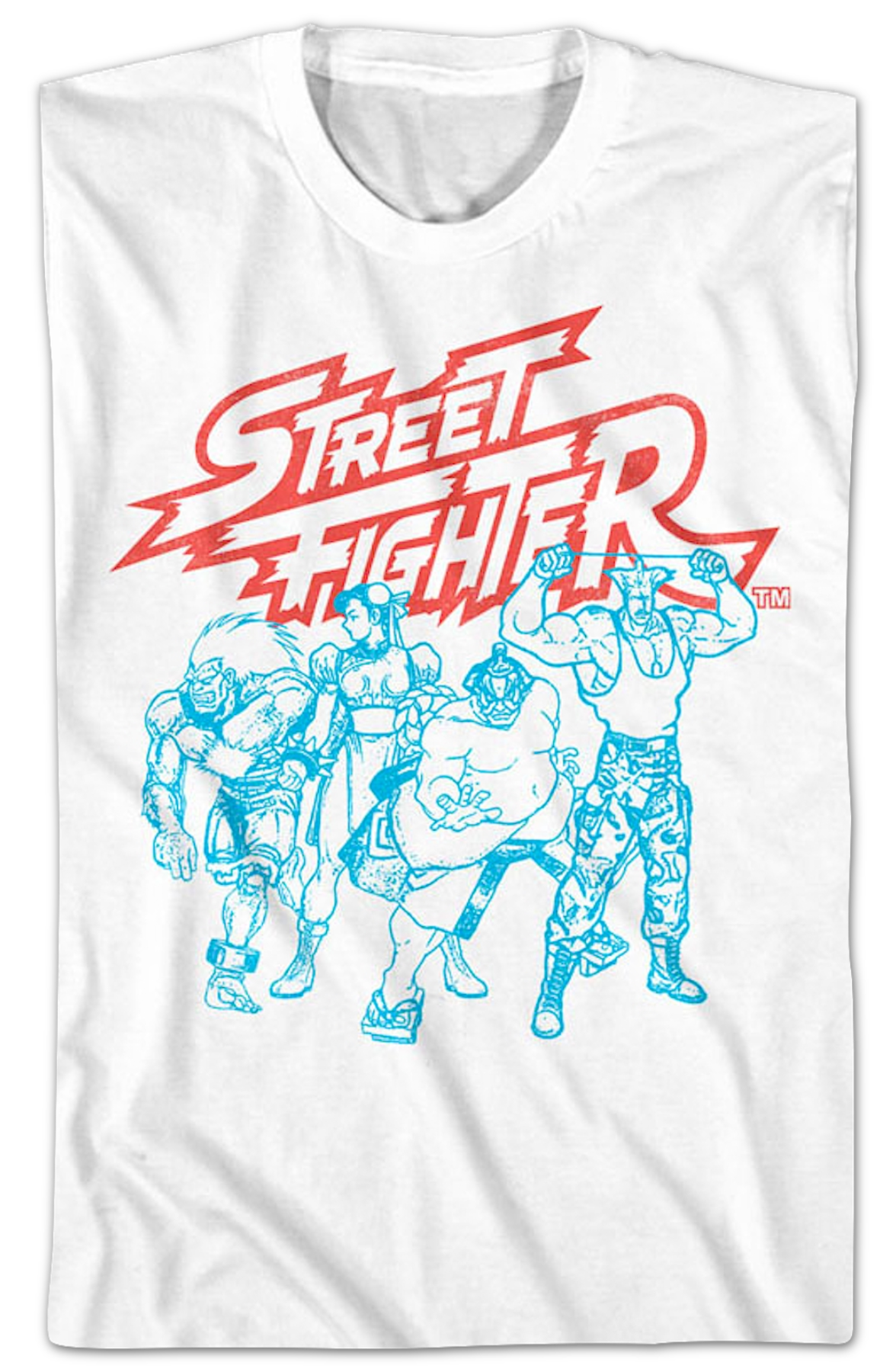 Blue Sketches Street Fighter T-Shirt Hoodie, Sweatshirt | CiraTrend.com (Image 2)