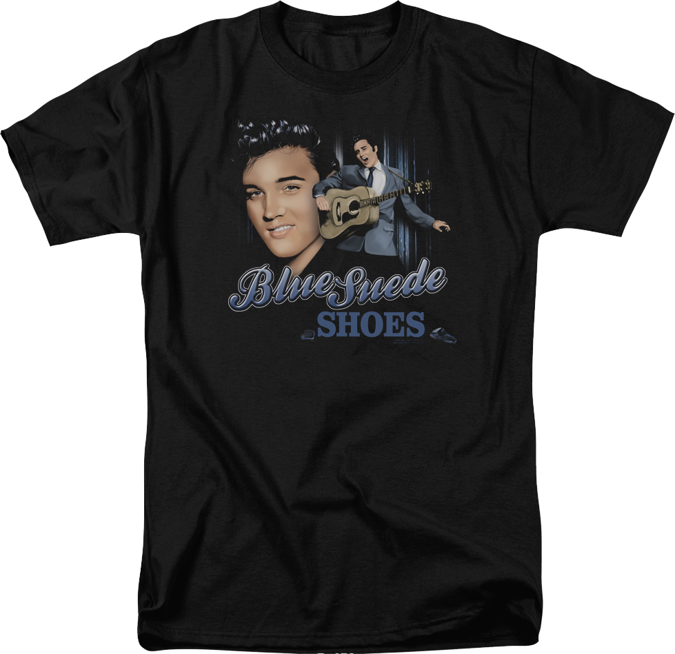 Blue Suede Shoes Collage Elvis Presley T-Shirt Hoodie, Sweatshirt | CiraTrend.com (Image 1)