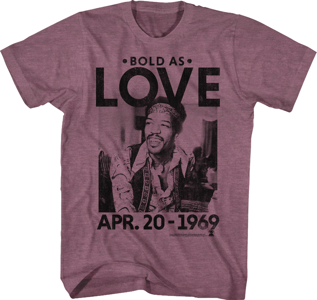 Bold As Love Jimi Hendrix T-Shirts, Hoodie, Sweatshirt